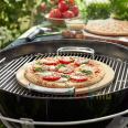 Yueying 14 inch round pizza stone oven baking slate baking cordierite stone baking tray with wire rack handle