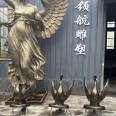 Copper casting, aluminum casting, landscape fountain, copper swan sculpture customization, animal bronze carving manufacturer customization