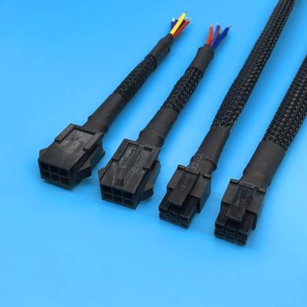 Engine wire harness sleeve black braided network tube terminal wire harness connection wire 3.0mm spacing connector