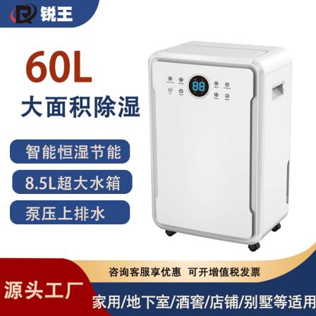 Ruiwang 60L dehumidifier household dehumidifier industrial silent dehumidifier high-power villa dehumidifier