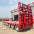 13.75 meter large plate ladder truck, flat semi trailer, total weight 40000kg, manufactured by Hongsheng