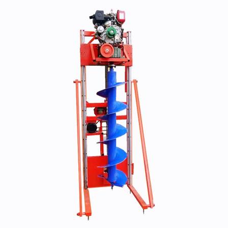 Rural Courtyard Small Photovoltaic Piling Machine Diesel Electric Spiral Ground Nail Drilling Machine Planting Line Pole Billboard
