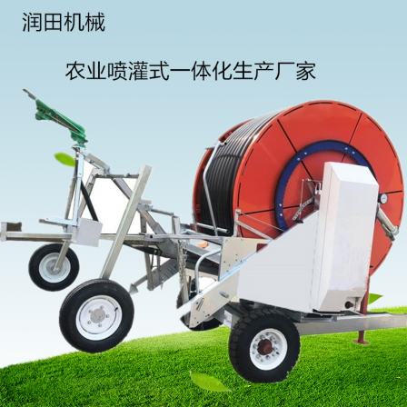 Reel type sprinkler irrigation equipment for farmland 75-300 water turbine driven fully automatic return pipe translation pointer sprinkler irrigation equipment