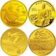 Purchase of gold and silver Commemorative coin in the series of modern Chinese famous paintings One half ounce Dodecagon gold coins