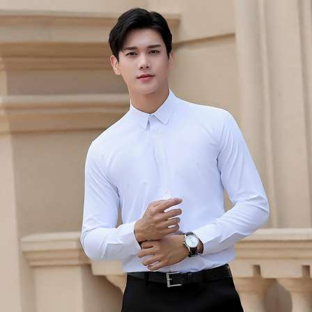 Men's long sleeved shirts, business attire, work attire, tailor-made, no iron, anti wrinkle, customizable