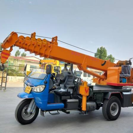 Agricultural three wheel truck mounted crane, small hydraulic crane, flexible movement, excellent material, durable, Zhongrui