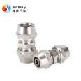 304 stainless steel gas pipe joint threaded pneumatic high-pressure nozzle straight through quick insertion quick connection elbow PC/PL