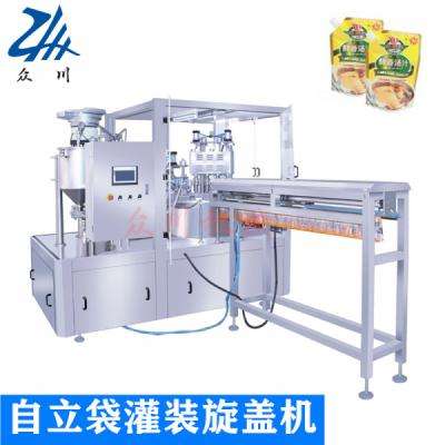 Soybean sauce self standing bag filling and capping machine soy sauce vinegar filling and sealing machine mineral water filling and sealing equipment