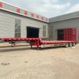 13.75 meter large plate ladder truck, flat semi trailer, total weight 40000kg, manufactured by Hongsheng