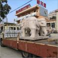 Garden decoration, stone carving, animal placement, blue stone, elephant-shaped, beautiful appearance, free installation at doorstep