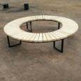 Outdoor curved tree chair, leisure circular chair, customized school scenic area engineering, plastic wood backless tree chair