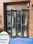 Jinqin Supermarket in and out linkage ground rail Sliding door is widely used, with stable structure, timely delivery and professional team