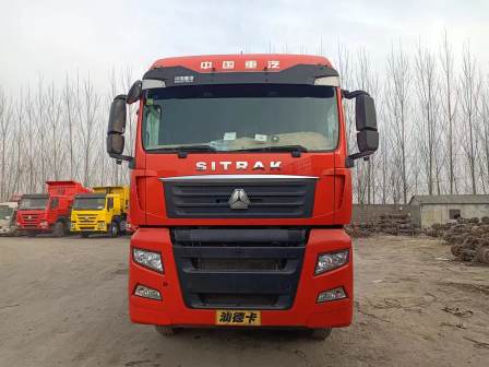 Used Shandeka 9.6 meter front, four rear, eight high hurdle truck with National V emissions 480 horsepower AMT automatic transmission