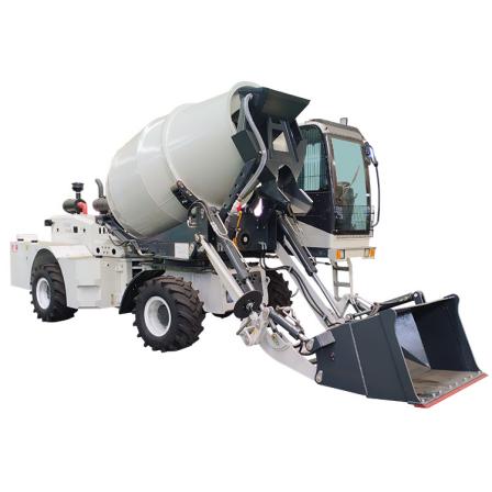 Cement mixer, diesel vertical self-propelled flat mouth mixer, automatic concrete loading and mixing equipment