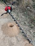 Anchor bolt support pipe piercing Hole punch on soil layer Jaya 155-A spiral underground digger