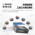 8-port Gigabit Ethernet managed industrial grade POE switch supports ERPS fiber optic ring network