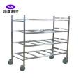 Stainless steel body placement table, funeral home body storage rack, human specimen storage rack