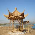 Customized outdoor bamboo pavilion, bamboo pavilion, bamboo house, bamboo building, bamboo corridor, bamboo series product manufacturer