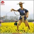 Agricultural Sightseeing Grass Sculpture Straw Art Exhibition Customized Farmer Harvest festival Agricultural Culture Exhibition Company