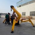 5 ton crawler spider crane can enter the elevator, hydraulic walking, remote control operation, sensitive and accurate operation, and customized operation