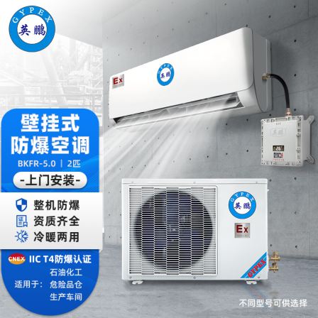 Workshop explosion-proof air conditioning, warehouse special air conditioning manufacturer direct supply explosion-proof wall mounted 2p explosion-proof hanging machine BKFR-5.0