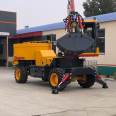 Cement mixer, diesel vertical self-propelled excavator, self loading mixer, concrete automatic loading mixer