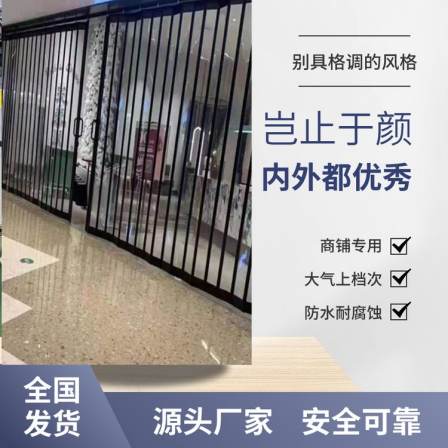 Mingxuan Manufacturer Customizes Various Irregular Trackless Doors, Indoor Sliding Invisible Shopping Mall Crystal Folding Doors