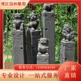 White Marble tied horse post is not easy to crack and deform, yard landscape, stone pillar, decoration, craftsman