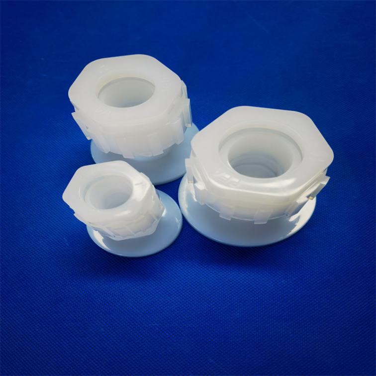 PFA flared flange semiconductor industry specific flange type pipe joint, high-temperature and corrosion-resistant flange connection pipe