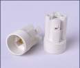 E14 Plastic Irregular Lamp Cap PET Candle Lamp Holder Small Narrow Waist Series White