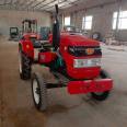 28 horsepower single cylinder four wheel belt tractor equipped with front straw recycling machine, Qingcang machine, five sign gearbox