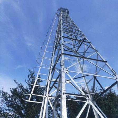 Kaifeng Forestry Fire Protection Monitoring Tower Galvanized Communication Tower Lightning Protection Monitoring Tower Landscape Four Column Angle Steel Structure