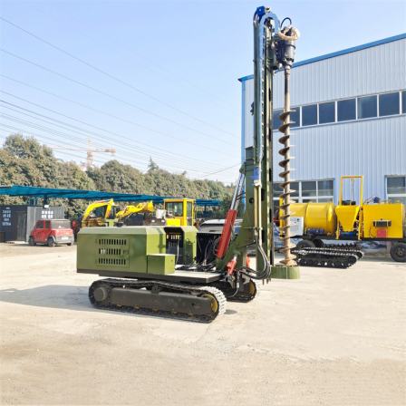 Photovoltaic green electric pile driver, crawler type generator board drilling machine, Gobi Desert hydraulic spiral drilling machine