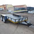 2 ton flat trailer application for additional mechanical tractor Dump truck construction machinery transport vehicle