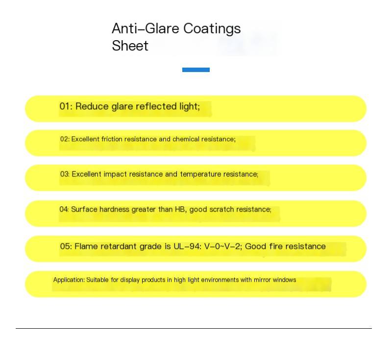 Polycarbonate board, anti-static plastic board, PC endurance board manufacturer provides high-definition transparent single sided anti glare PC board