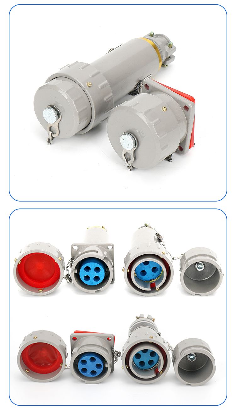 Explosion-proof non-sparking plug single-phase three-phase four pole five core waterproof connector, industrial dustproof plug and socket