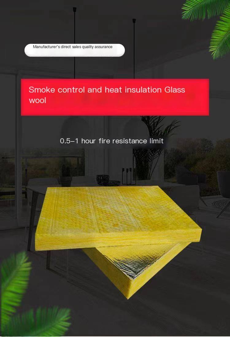 Aluminum foil superfine Glass wool board flame retardant and thermal insulation, small bulk density for studio tunnels