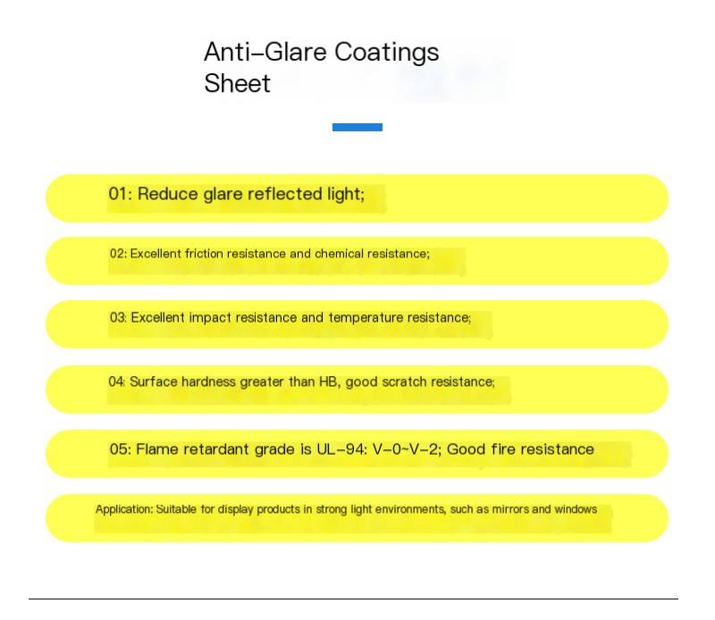 PMMA board manufacturer customized anti reflective and anti glare organic glass board, anti glare transparent acrylic board