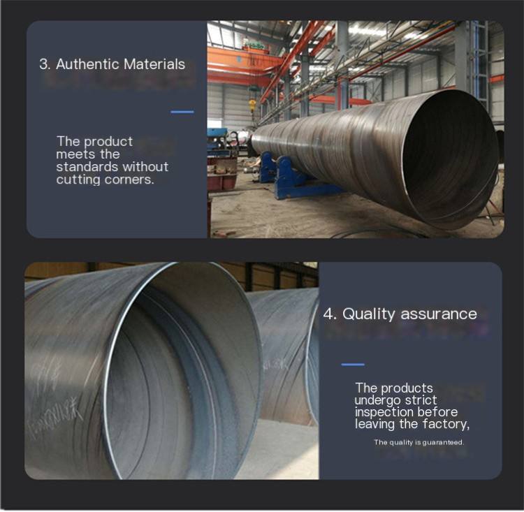 DN1400 large diameter national standard spiral welded pipe Q345B epoxy powder spiral steel pipe Dinghang customization