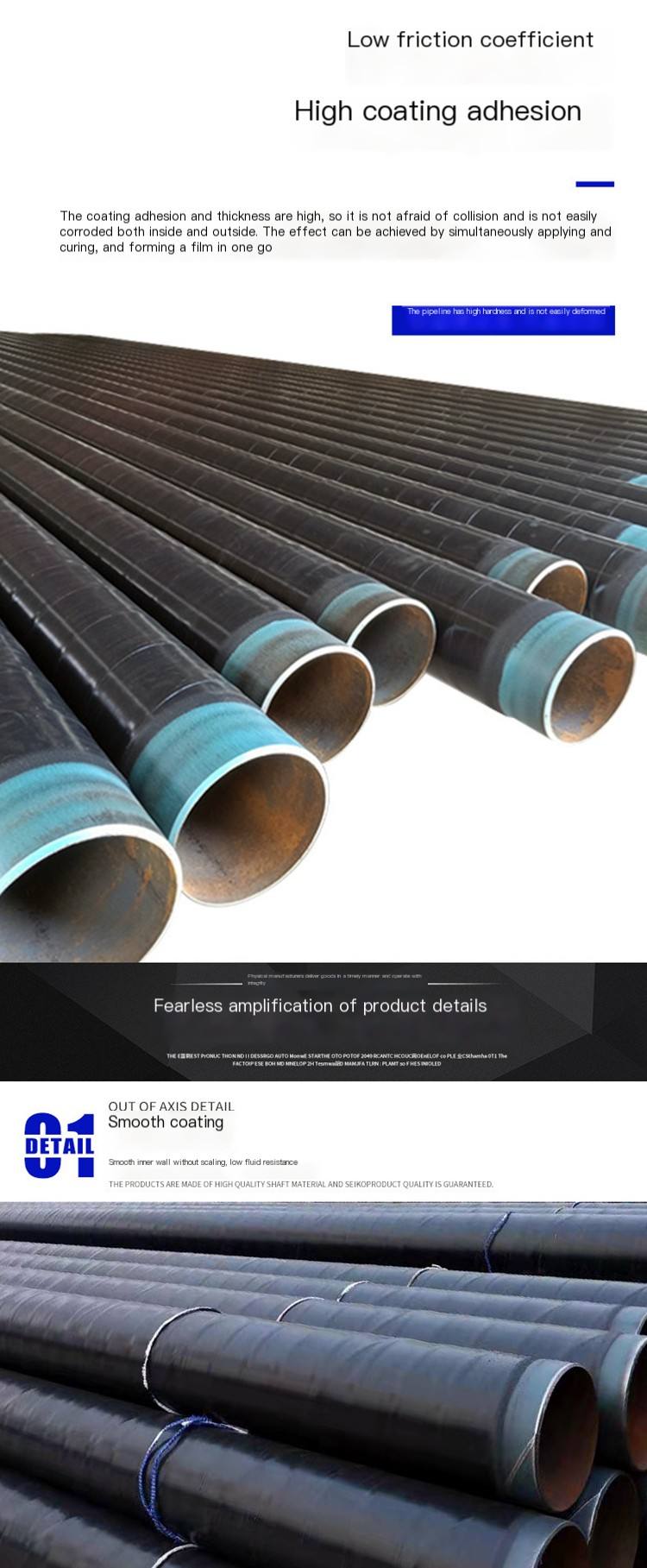 3pe reinforced L290 large-diameter straight seam steel pipe TPEP anti-corrosion steel pipe manufacturer Dinghang