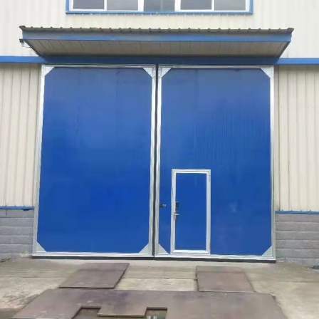 The door body of steel structure factory buildings is lightweight and not easy to deform. Large workshops use industrial swing doors in Deshun