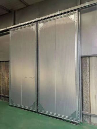Industrial Sliding door supports customized specifications, colors, optional insulation, composite double-sided color steel plate, side hung door, Deshun