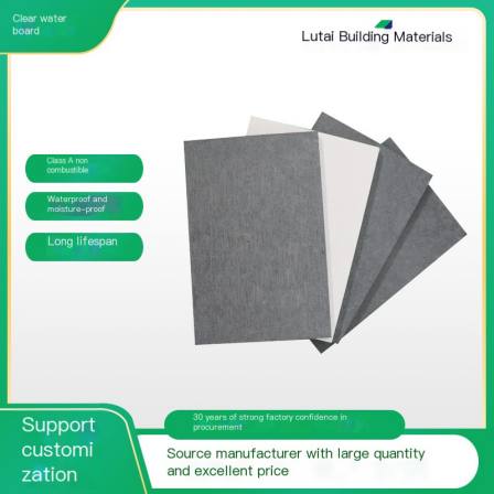 Manufacturer of fiber cement board for Lutai exterior wall decoration, full body board, clear water wall board, polished surface, brushed surface