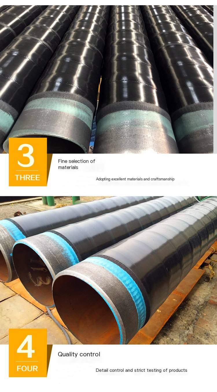 Epoxy powder coated inner and outer composite steel pipe flange connection method, coated steel pipe manufacturer Dinghang