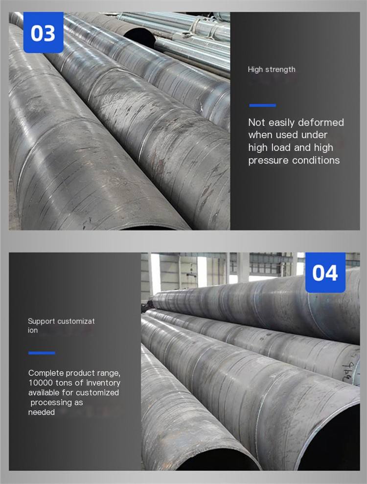 Q235B national standard spiral steel pipe 630 * 10 spiral welded pipe for municipal pipe gallery, Dinghang manufacturer