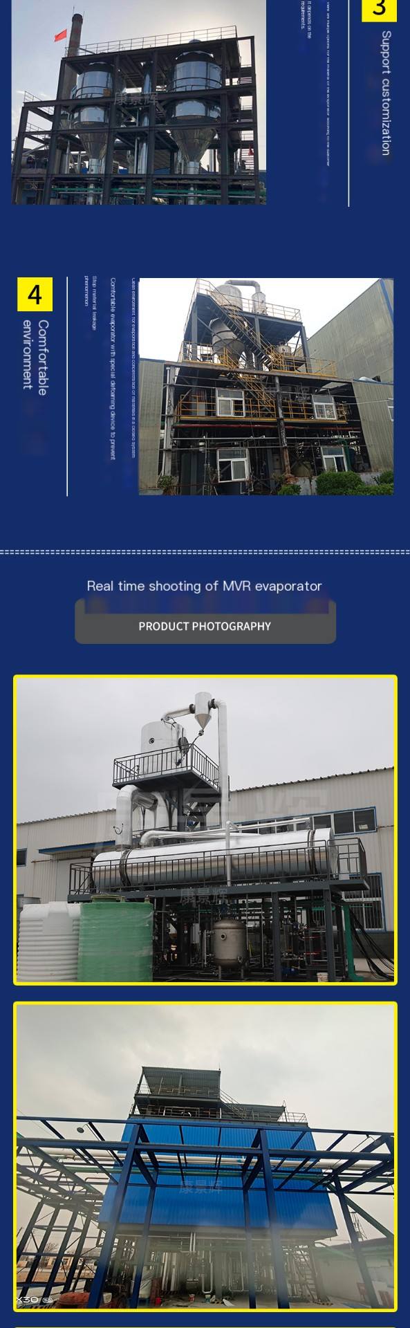 50T/H sodium chloride MVR evaporator evaporation crystallizer manufacturer Kang Jinghui wastewater treatment equipment