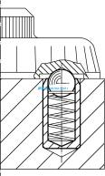 German HALDER positioning ball 22080 stainless steel ball head plunger GANTER ball spring pin GN614.3