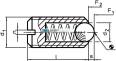 German Halder plastic ball plunger with full positioning ball 2204 thread ball spring pin GN615.2