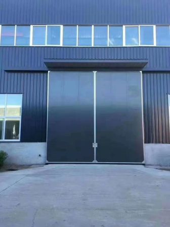 Industrial sliding door with simple opening method, multiple styles, insulation composite double-sided color steel plate, flat opening door, Deshun