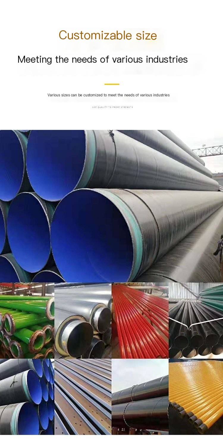 Dinghang Outer Polyethylene Inner IPN8710 Reinforced Epoxy Coal Asphalt Anticorrosive Steel Pipe